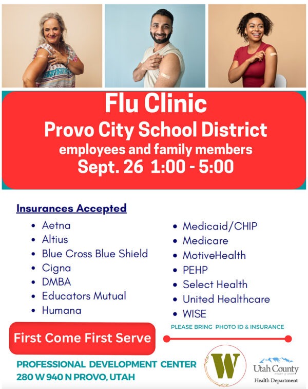 flu shot clinic flier